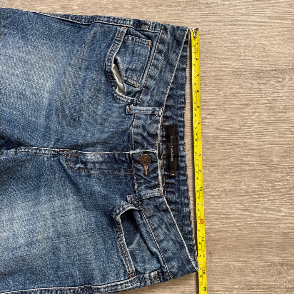 Calvin Klein Bootcut Jeans Women’s 8 Medium Wash Stretch Denim Flap Pocket Y2K C - Picture 9 of 15